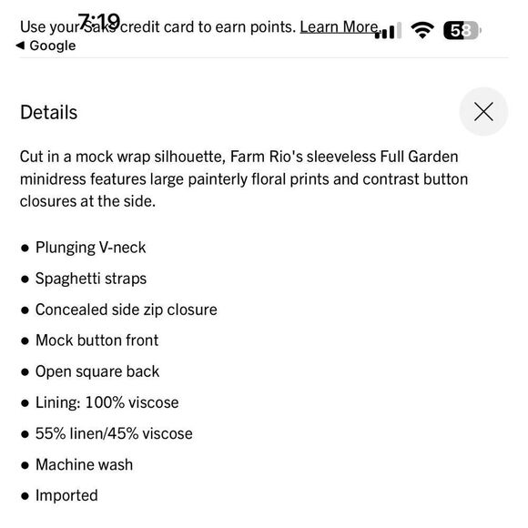 NWT Farm Rio Sleeveless Full Garden Minidress - Picture 7 of 10